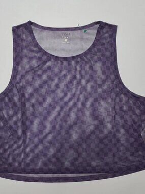 Tavi Active Women's Purple Flatter Flow Hi-Lo Tank Top Size M